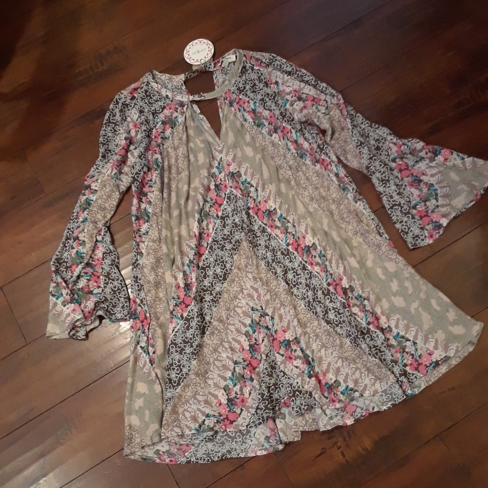 NWT UMGEE women’s Boho Gypsy Hippie A-Line Swing Dress S
